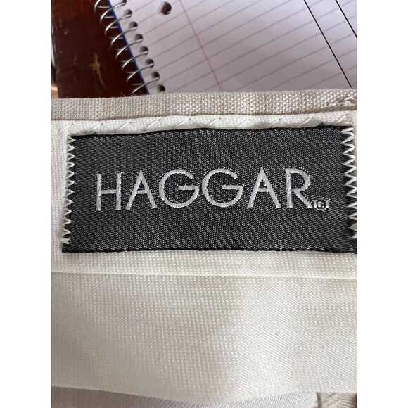 Haggar Mens Khaki Pants 36x30 Combed Cotton & Fortrel Polyester - Picture 2 of 16